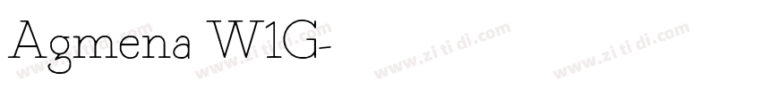 Agmena W1G字体转换